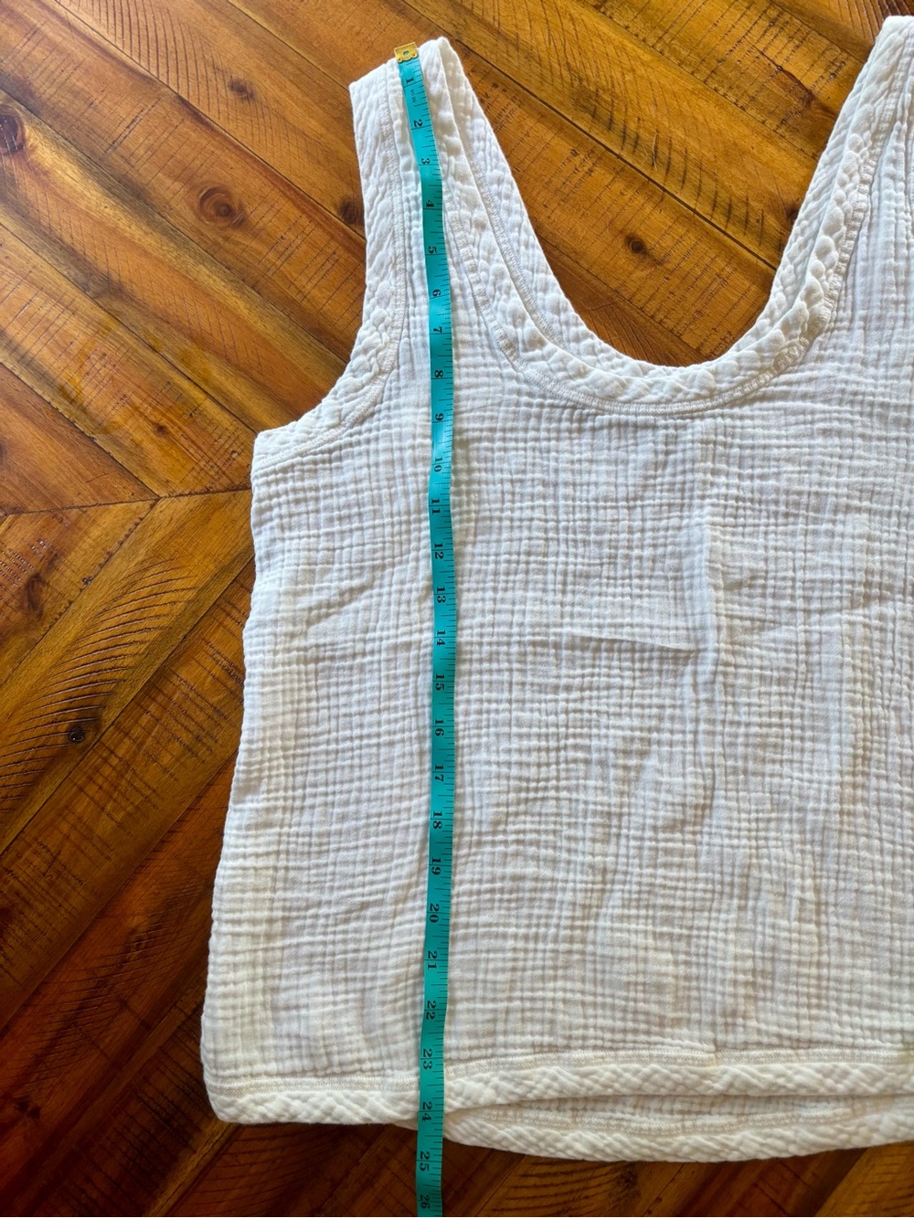Faherty organic cotton gauze scoop neck tank - L - Picture 5 of 9